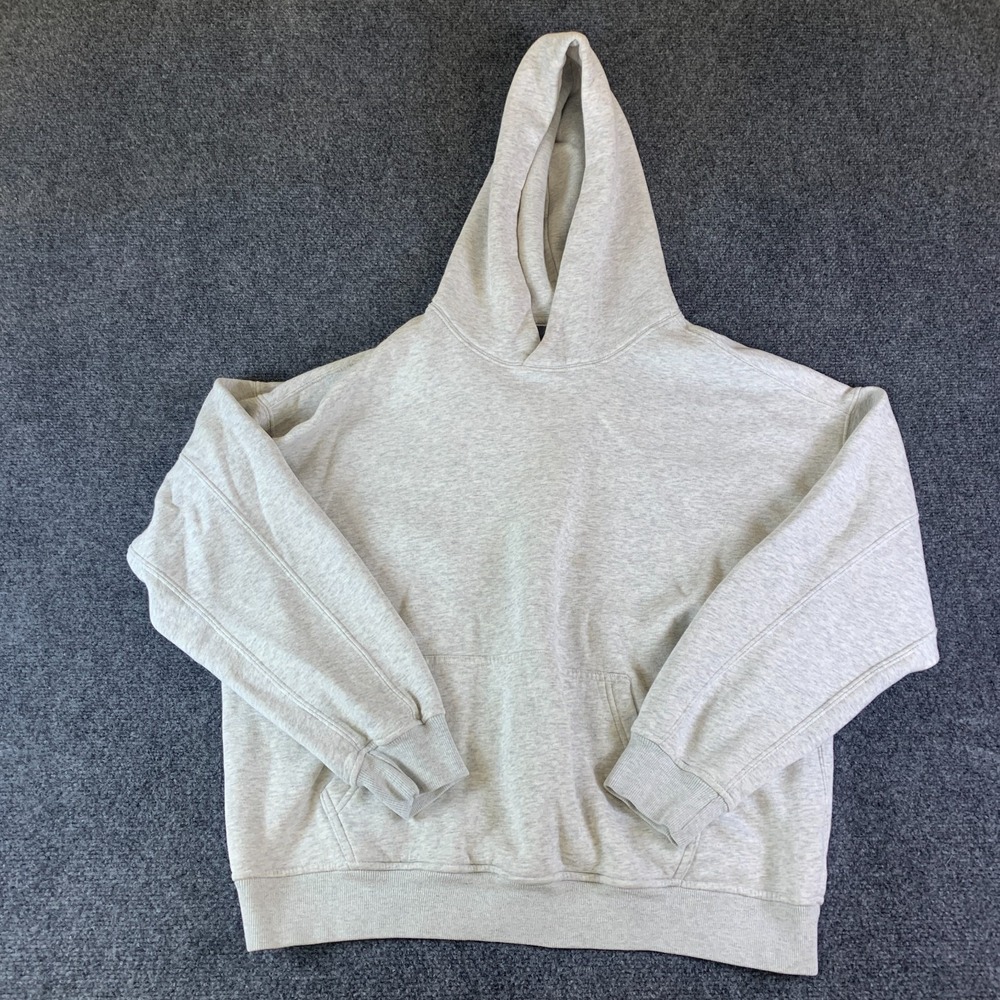 Abercrombie & Fitch Soft A&F Essentials Hoodie Mens Medium Gray Lined Pullover